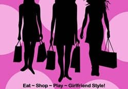 A poster for "Girls' Night Out" on May 10, 2012. Event includes shopping from noon to 9 pm, and an evening raffle and no-host fun at The 122 from 9 pm onward.