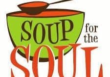 Logo featuring a green bowl with the text "Soup for the Soul" in bold letters. A spoon appears above the bowl.